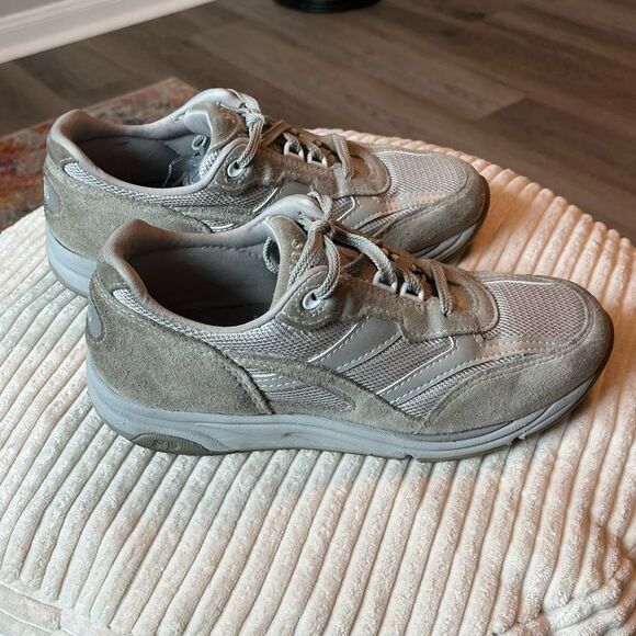 SAS women’s tour leather and mesh comfort shoe 8N silver grey vacation walking - Picture 4 of 6